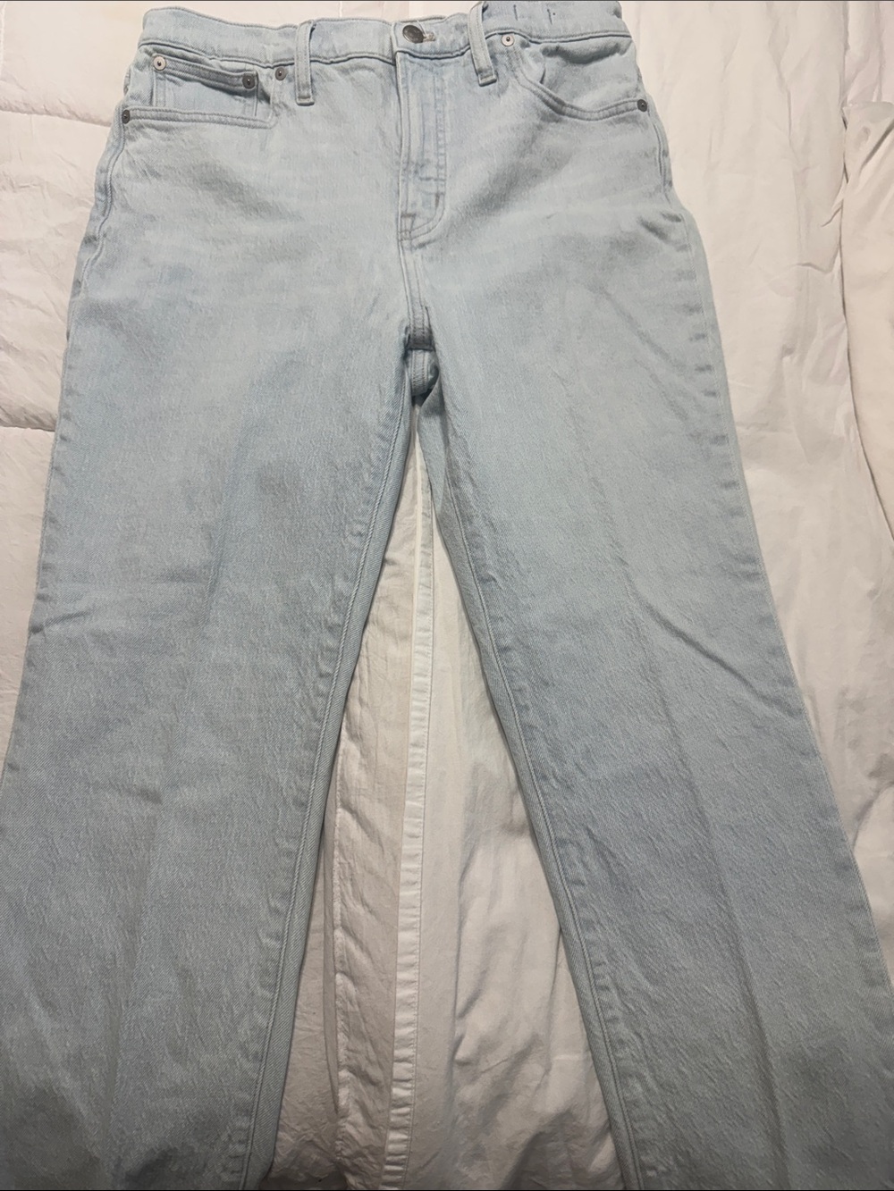 Madewell Light Blue High-Rise Straight Jeans